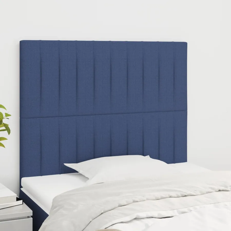 Tête de lit Bleu 100x5x118/128 cm Tissu