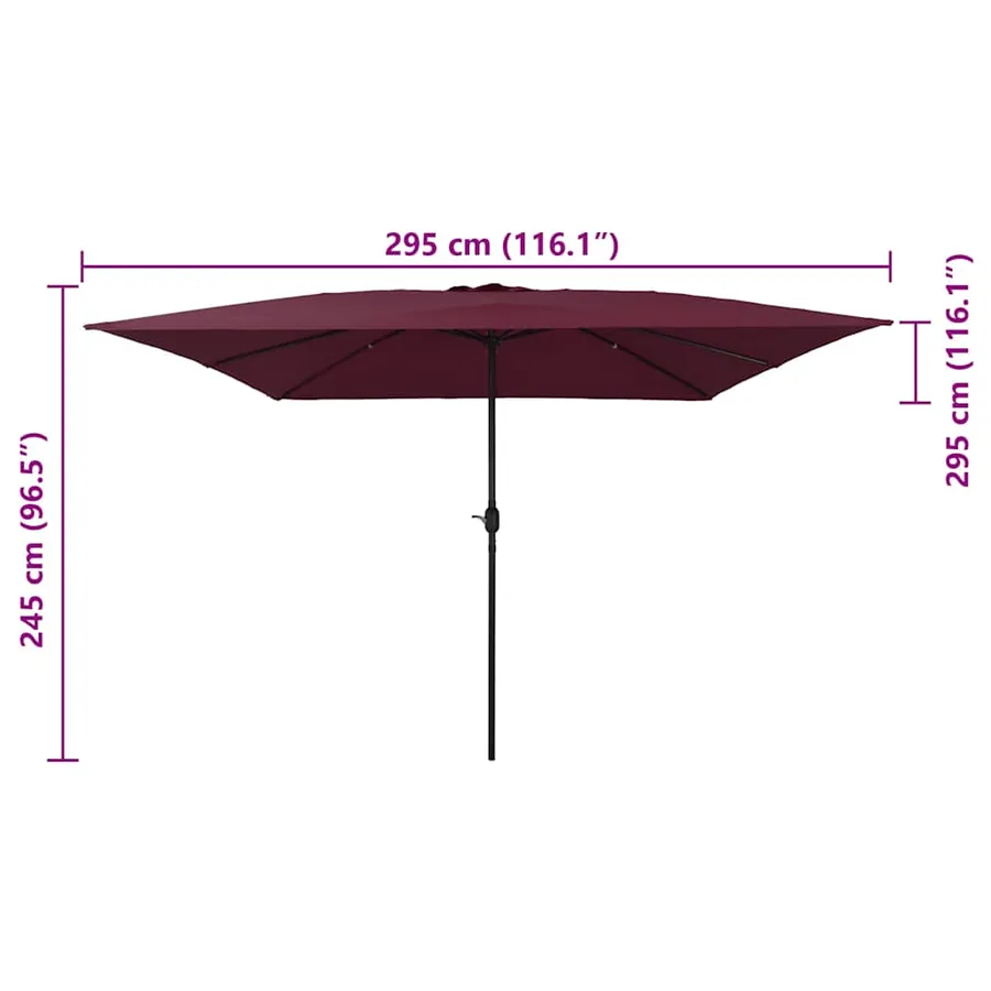 Parasol de jardin Bordeaux 295 x 295 x 245 cm - 7