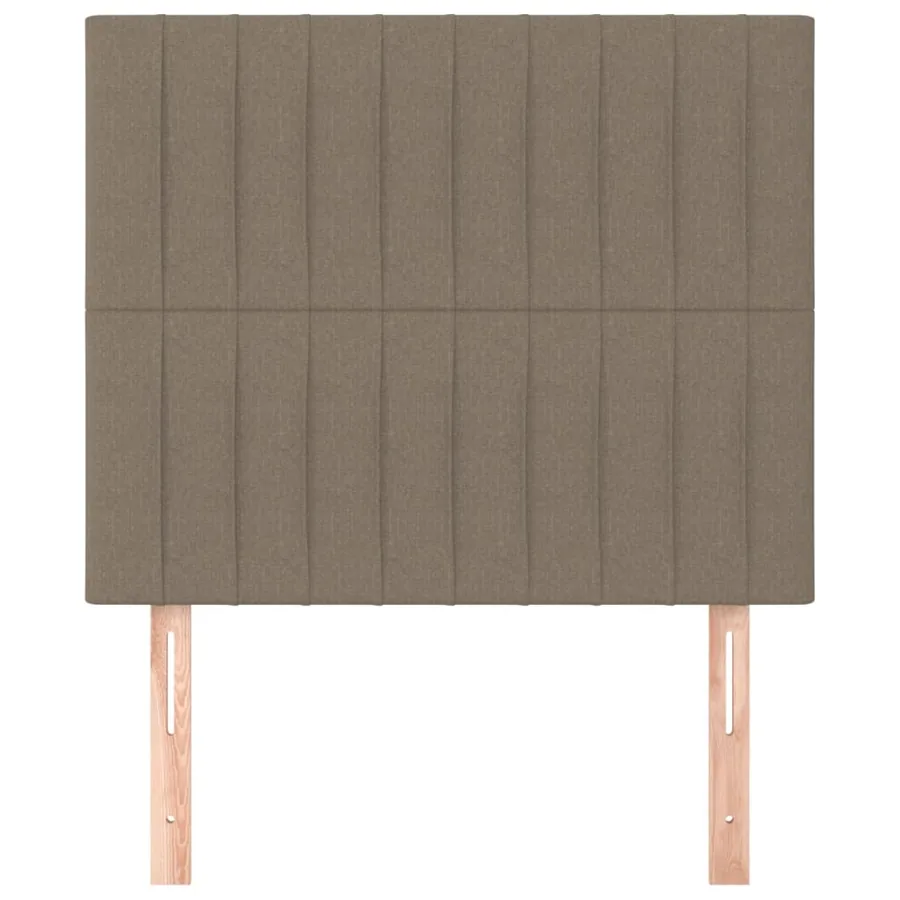 Tête de lit Taupe 100x5x118/128 cm Tissu - 3