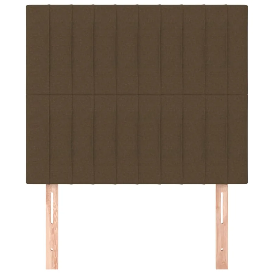 Tête de lit marron foncé 80x5x118/128 cm Tissu - 3