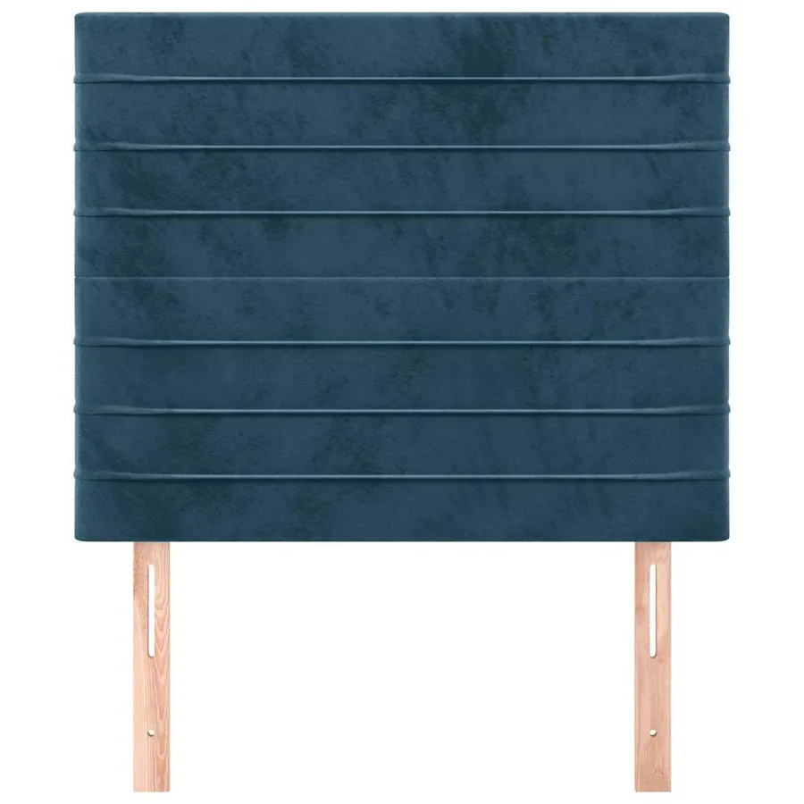 Tête de lit Bleu foncé 100x5x118/128 cm Velours - 3