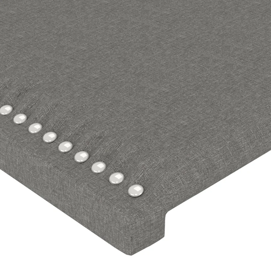 Tête de lit Gris foncé 200x5x118/128 cm Tissu - 4