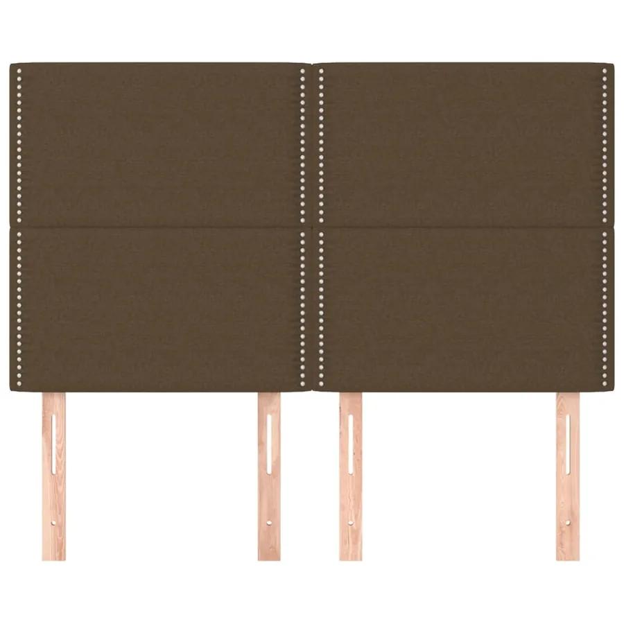 Tête de lit Marron foncé 144 x 5 x 118/128 cm Tissu - 3