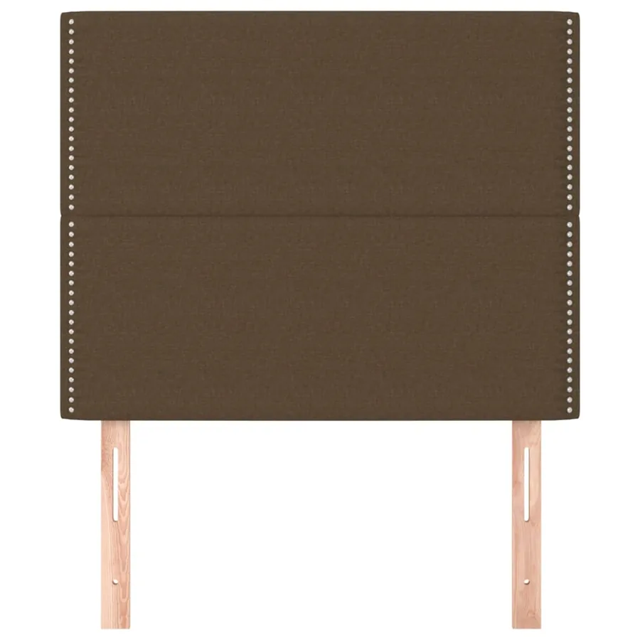 Tête de lit marron foncé 100x5x118/128 cm Tissu - 3