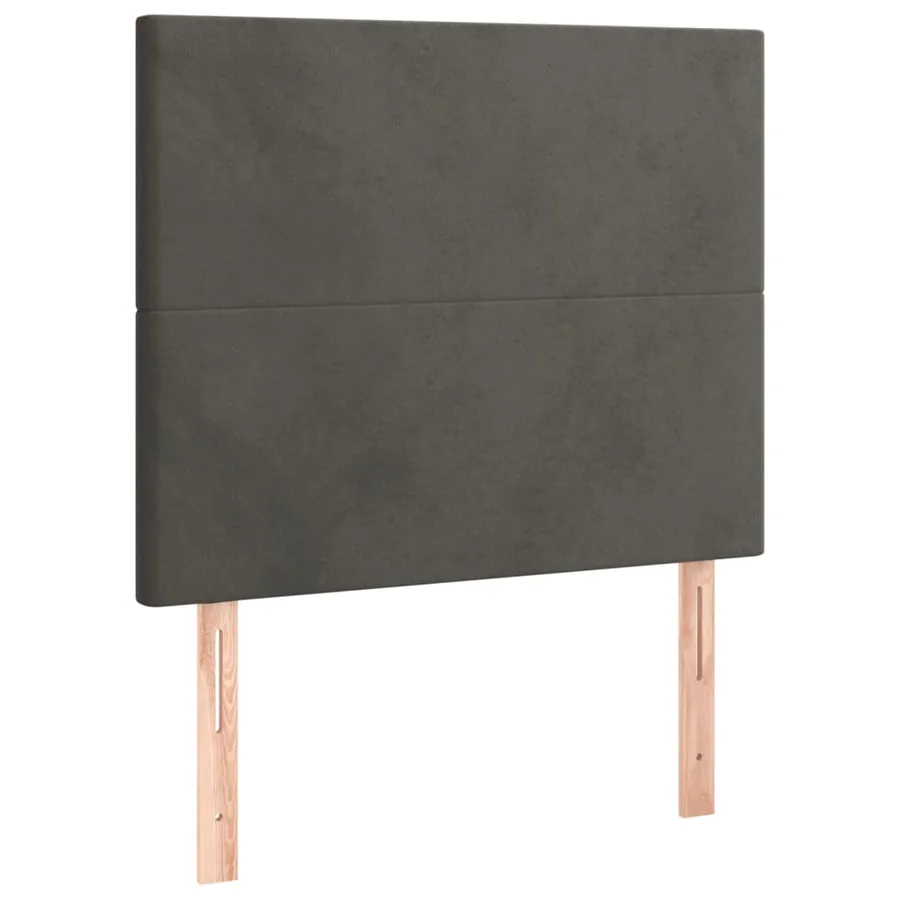 Tête de lit Gris foncé 90x5x118/128 cm Velours - 2