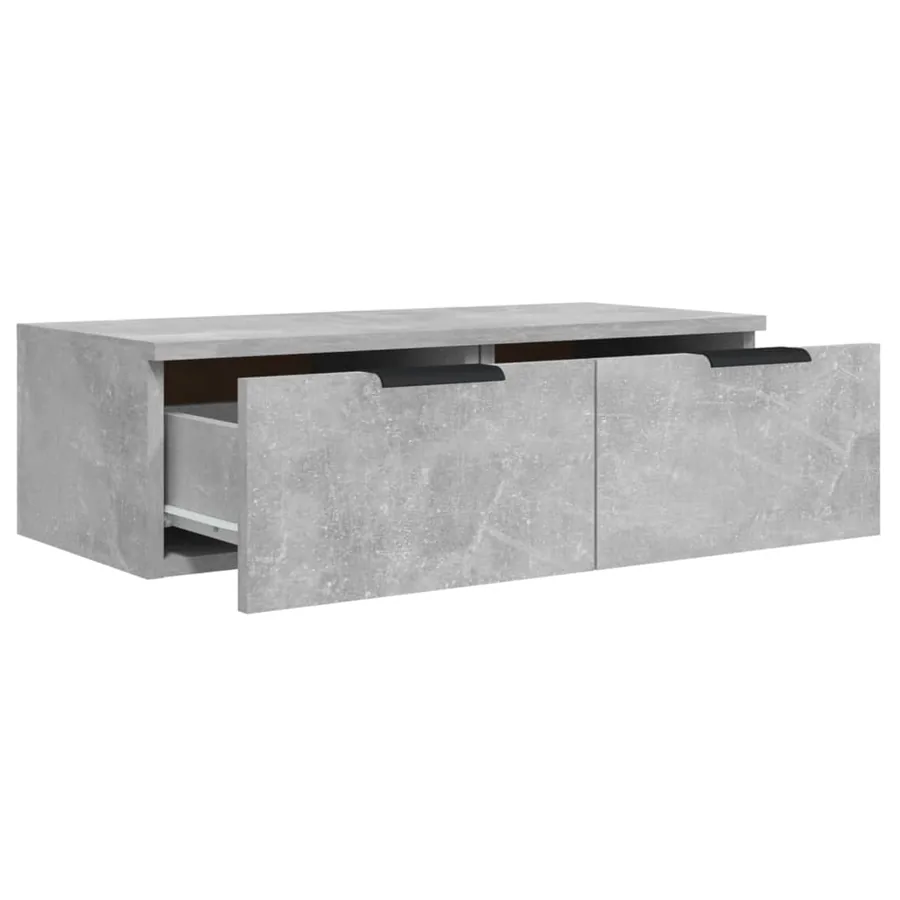 Armoires murales 2 pcs Gris béton 68x30x20 cm Bois d'ingénierie - 8