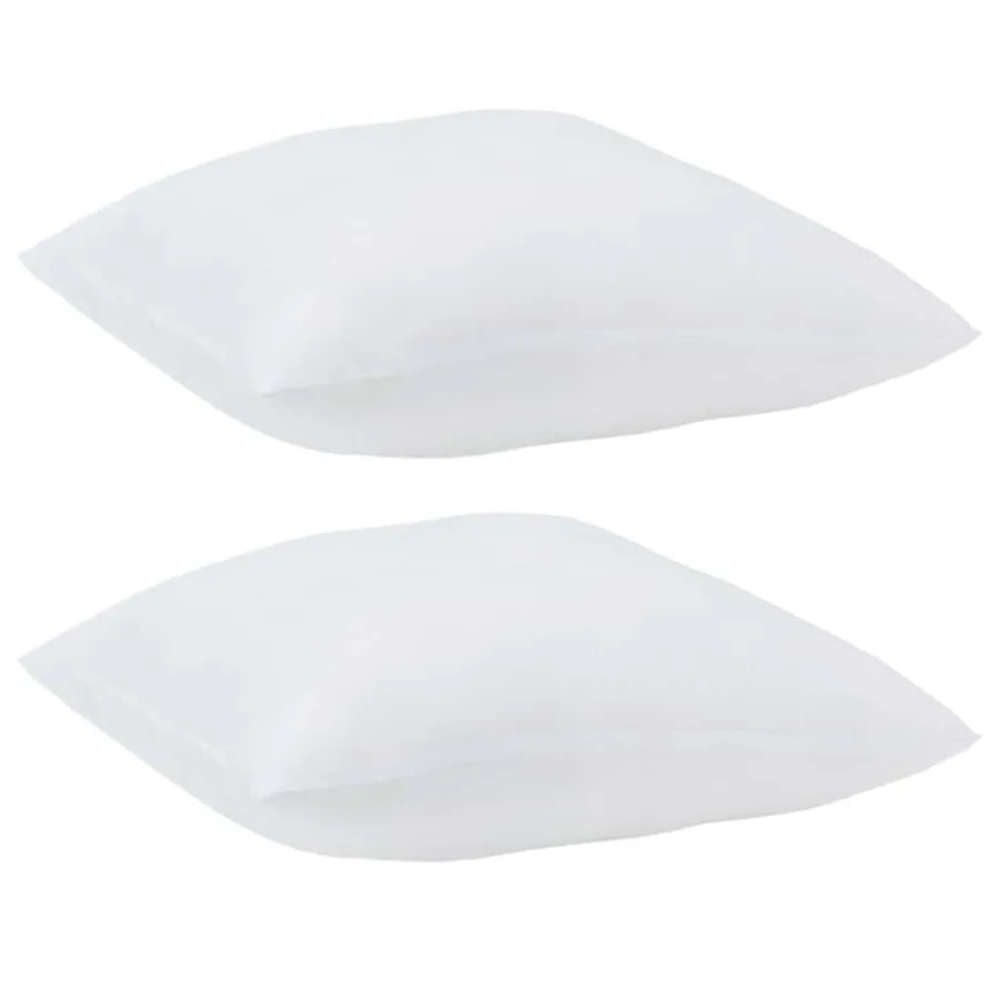 Oreiller avec oreiller 2 pcs Blanc 60 x 60 x 20 cm Polyester - 4