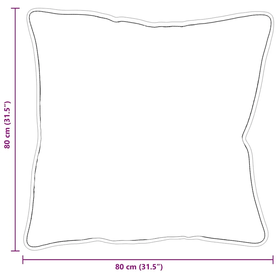 Oreiller 2 pcs Blanc 80 x 80 x 40 cm Coton et polyester - 10