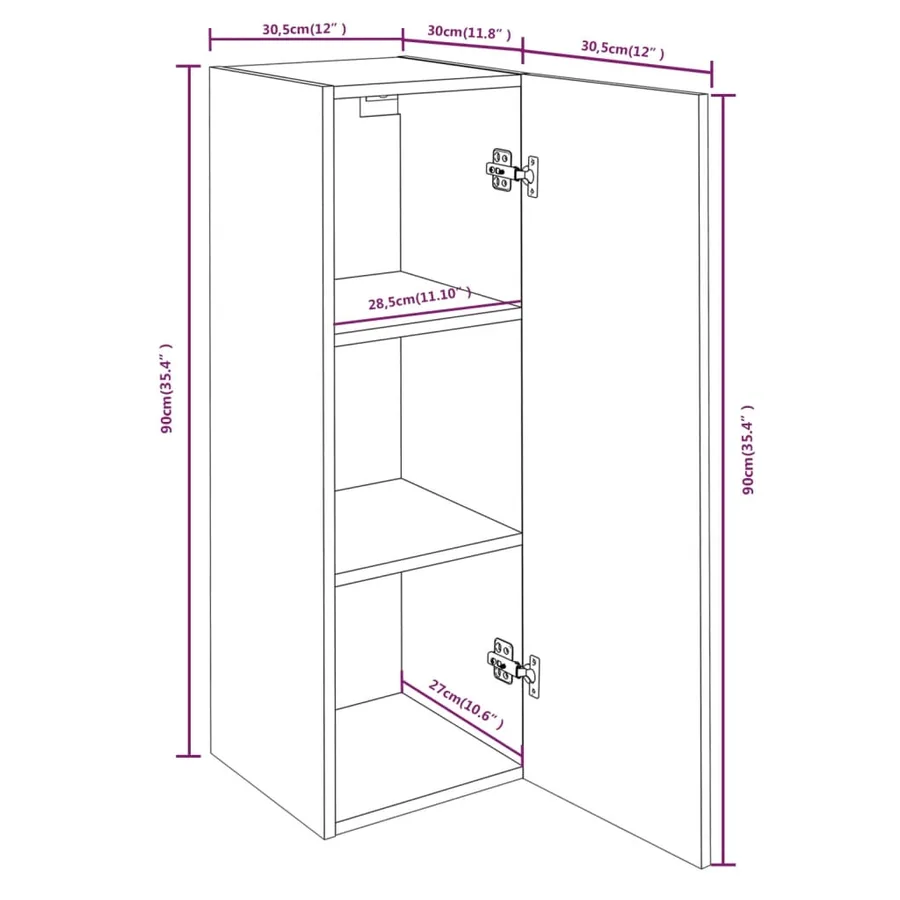 Ensemble de meubles TV 8 pcs Chêne fumé Bois d'ingénierie - 12