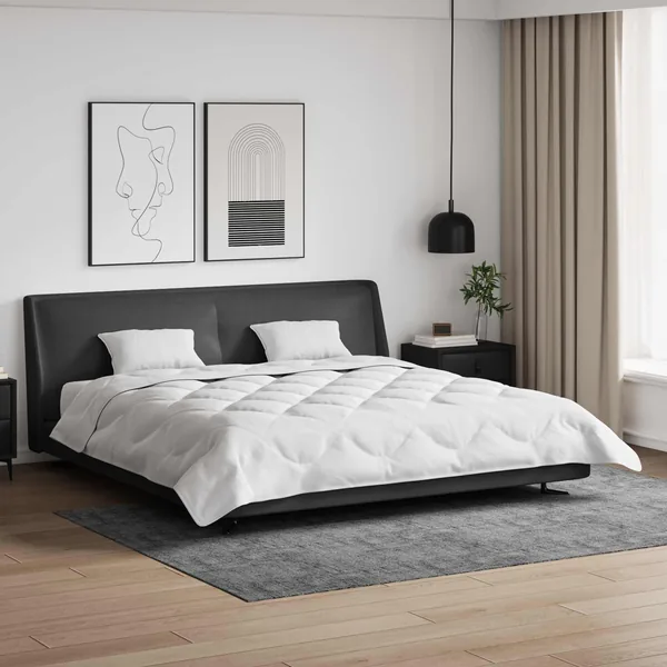 Couette avec oreiller 3 pcs Blanc Microfibre