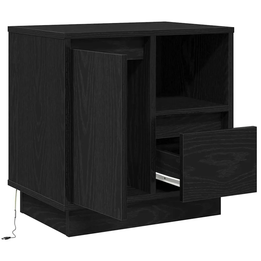 Cabinet de chevet 2 pcs Chêne noir 50 x 34,5 x 50 cm. - 7