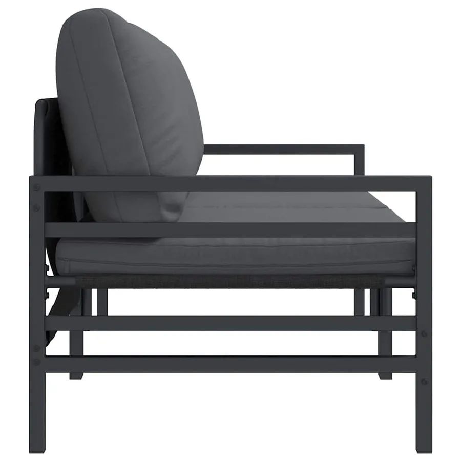 Mobilier de jardin 2 Pièce Anthracite 80 x 80 x 71 cm Acier - 6