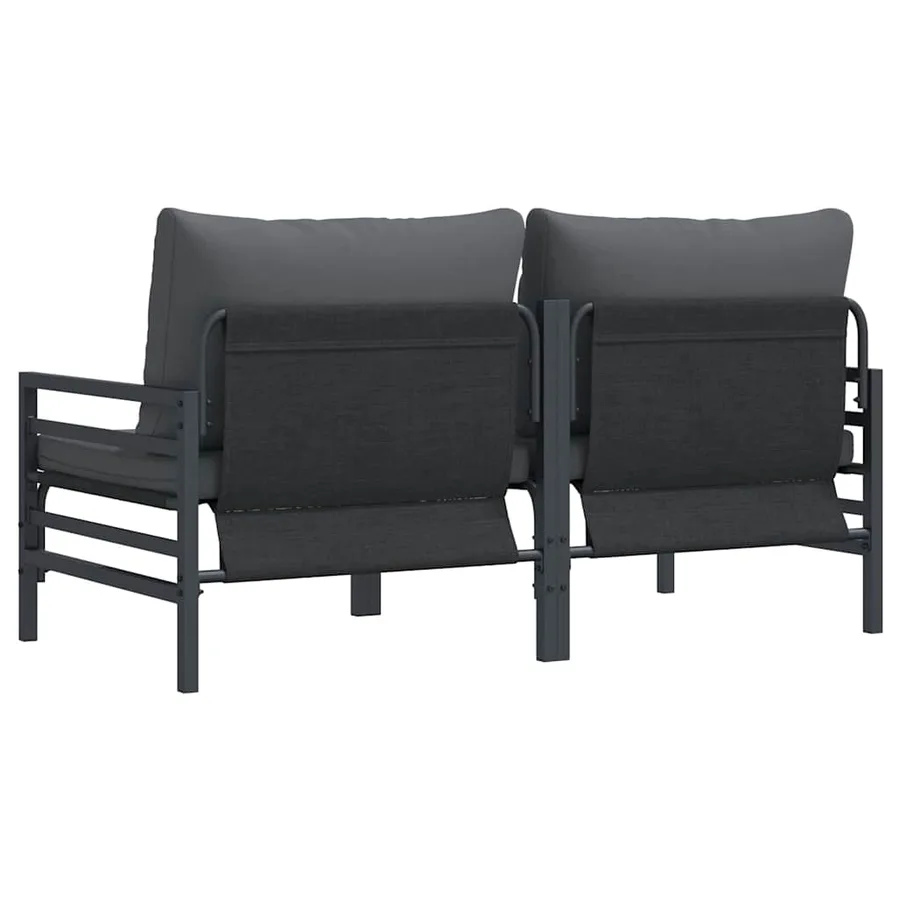 Mobilier de jardin 2 Pièce Anthracite 80 x 80 x 71 cm Acier - 7