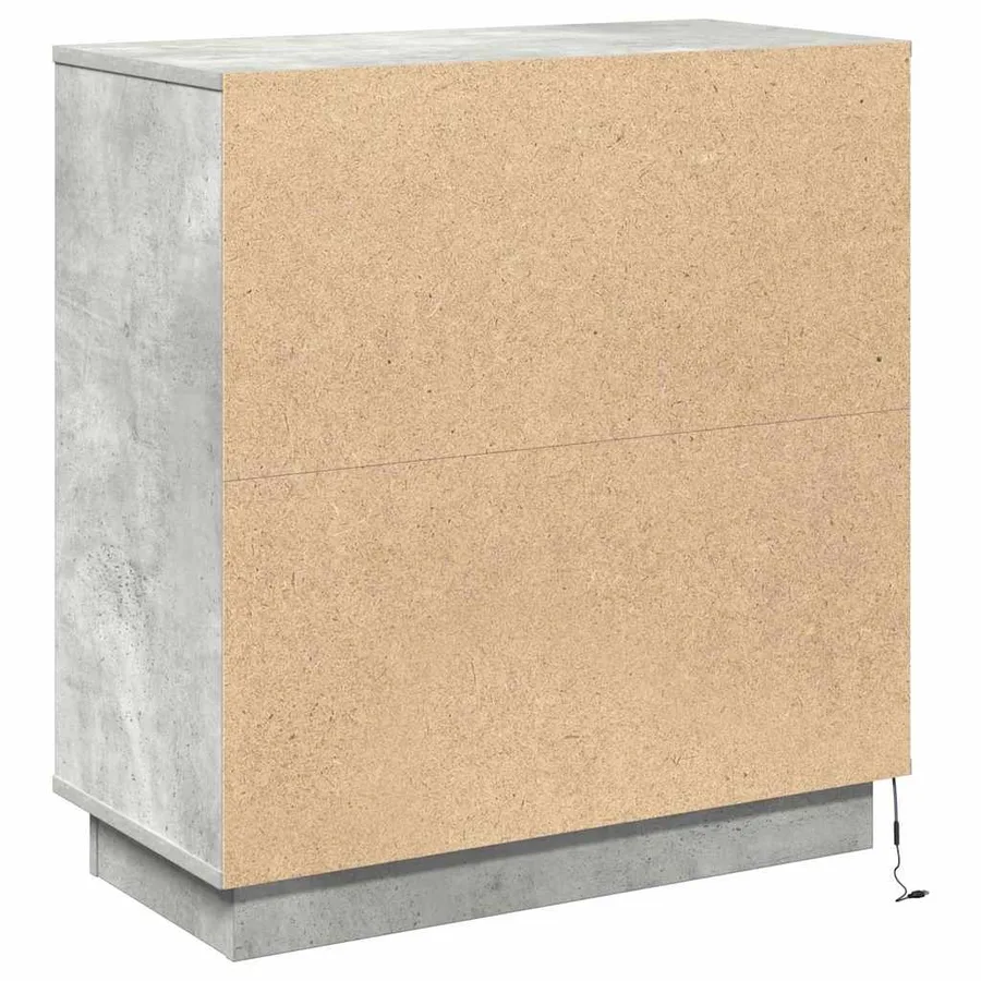 Buffet LED Gris béton 71 x 34,5 x 75 cm Bois d'ingénierie - 10