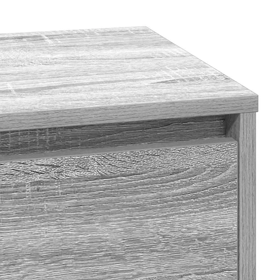 Cabinet de chevet Gris 71 x 34,5 x 75 cm Bois d'ingénierie - 10