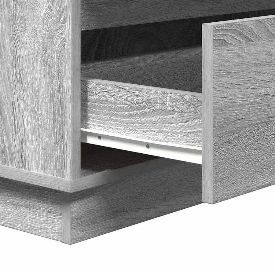 Cabinet de chevet Gris 71 x 34,5 x 75 cm Bois d'ingénierie - 11
