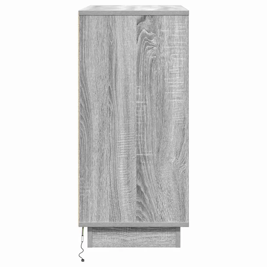 Cabinet de chevet Gris 71 x 34,5 x 75 cm Bois d'ingénierie - 9