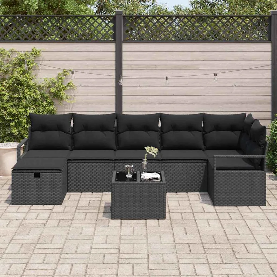 Ensemble de Canapés avec coussin 5 pcs polyrotin - 3
