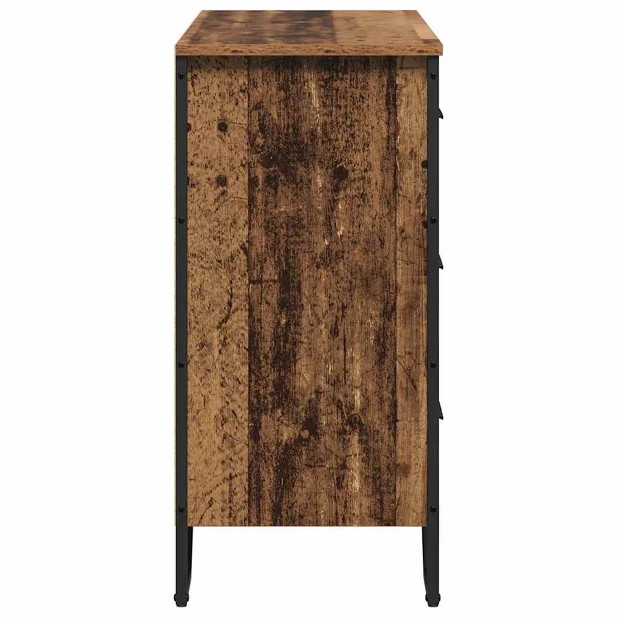 Commode 6-Tiroir Bois ancien 91 x 35,5 x 74,5 cm - 7