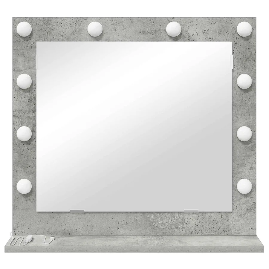 Miroir de vanité Rectangulaire Gris béton 60 x 55 x 18 cm - 4