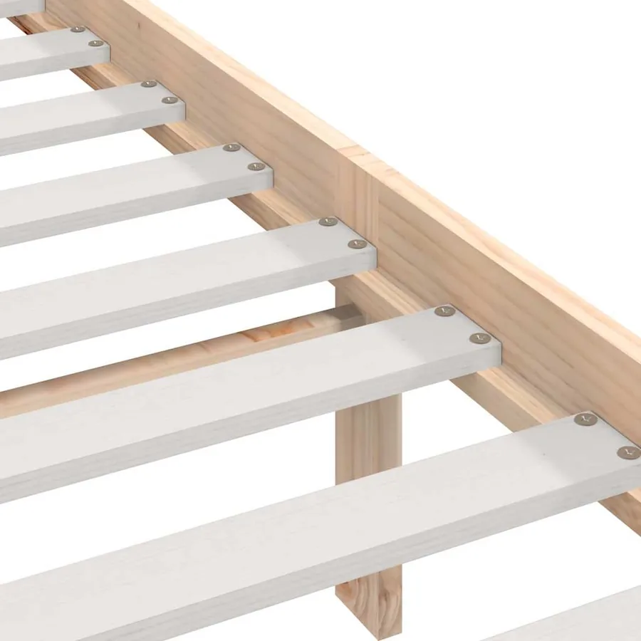 Cadre de lit sans matelas 120x190 cm bois de pin massif - 6