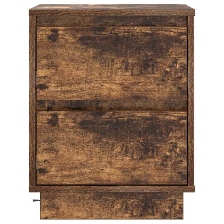 Cabinet de chevet avec tiroir Chêne fumé 39 x 34,5 x 50 cm - 7