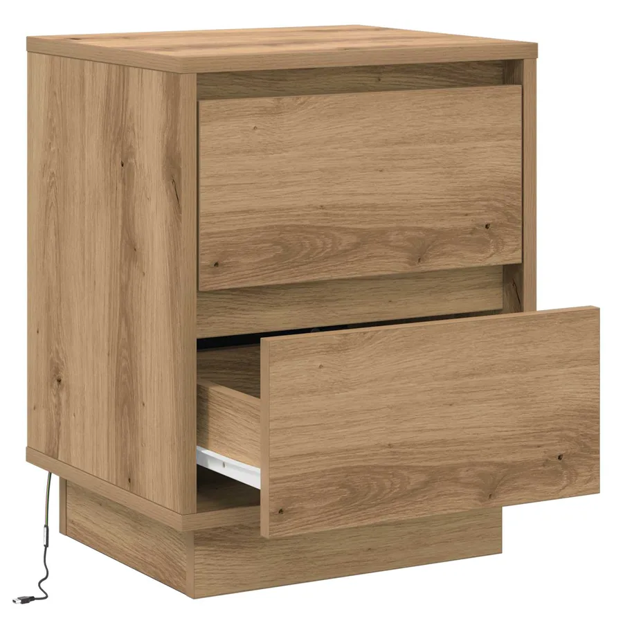 Cabinet de chevet Chêne artisanal 39 x 34,5 x 50 cm - 5