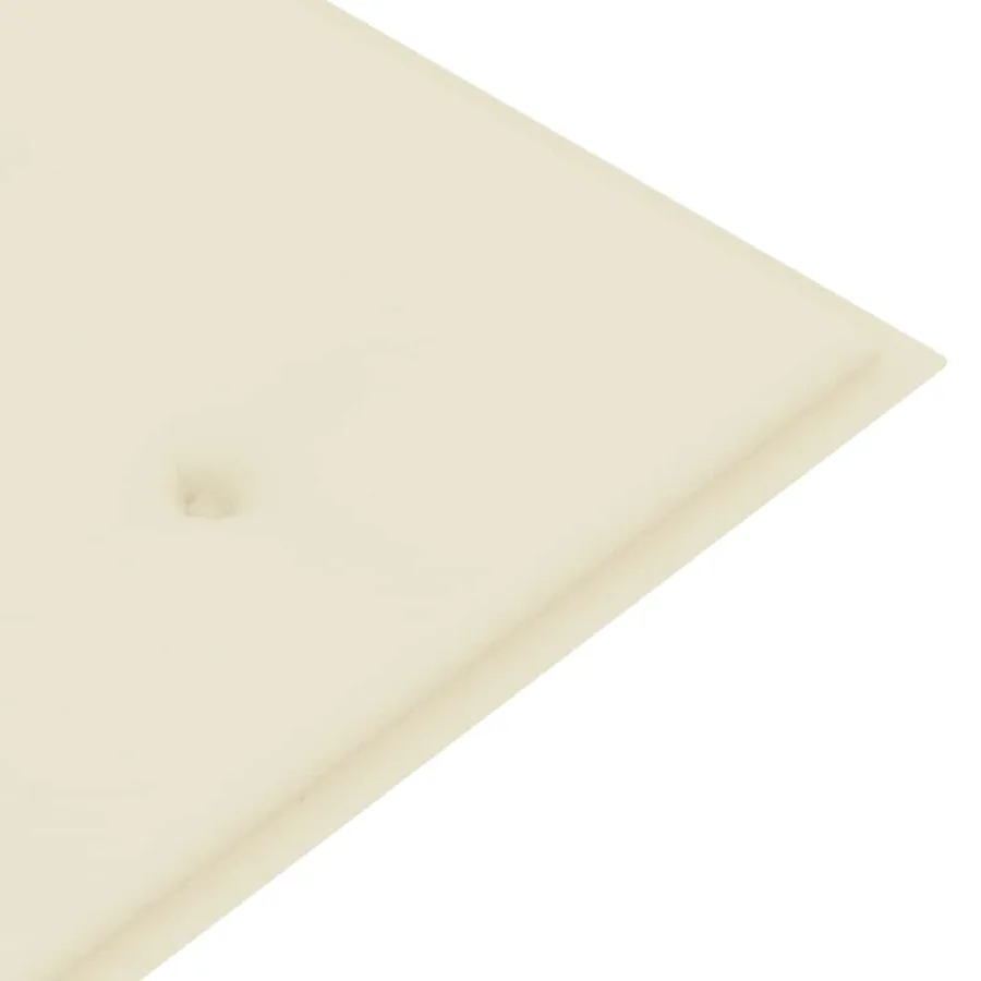 Banc Batavia avec coussin crème 150 cm Bois de teck massif - 7