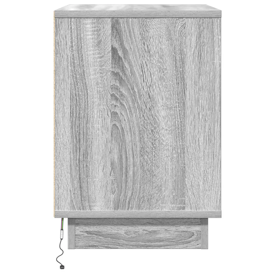 Cabinet de chevet Gris 50 x 34,5 x 50 cm. Bois d'ingénierie - 6