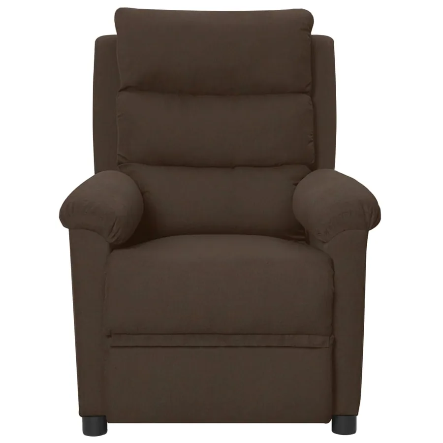 Fauteuil électrique de massage Marron foncé Tissu - 3