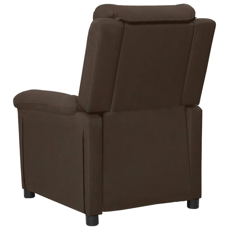 Fauteuil électrique de massage Marron foncé Tissu - 5