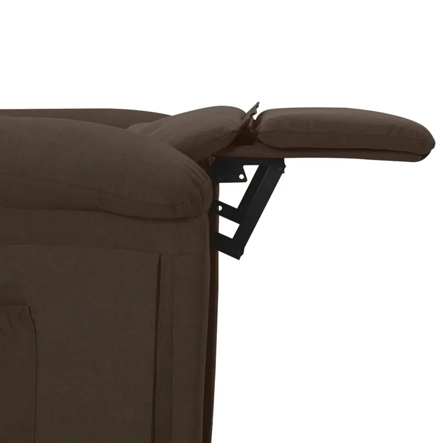 Fauteuil électrique de massage Marron foncé Tissu - 7