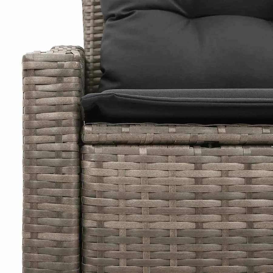 Canapé de jardin avec coussin 123 x 62 x 69 cm polyrotin - 7