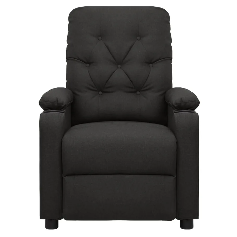 Fauteuil électrique de massage Noir Tissu - 3