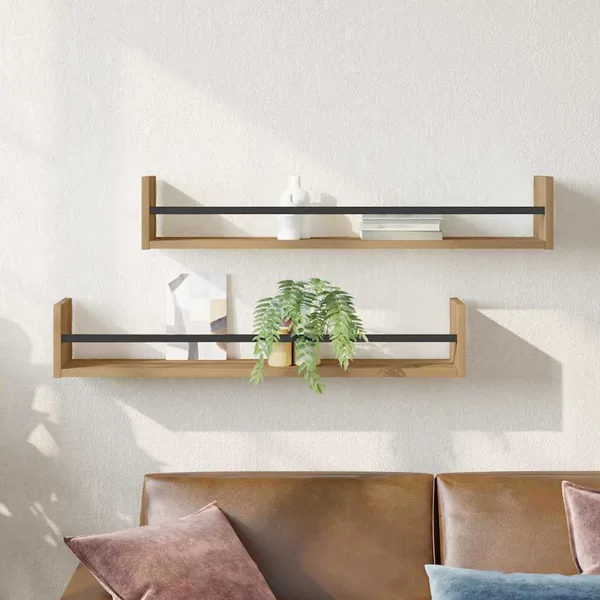 Étagère Murale Montage mural 2 pcs Chêne artisanal