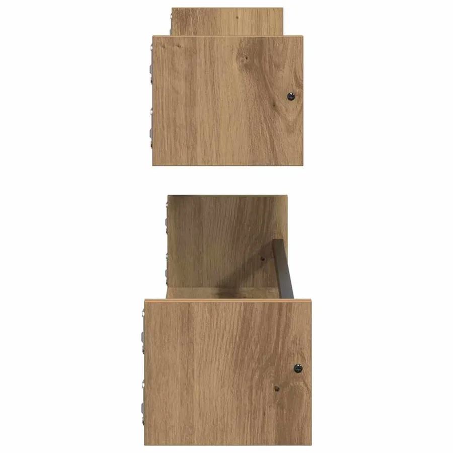 Étagère Murale Montage mural 2 pcs Chêne artisanal - 7