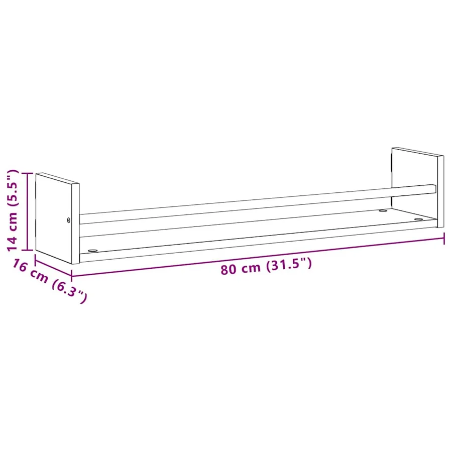 Étagère Murale Montage mural 2 pcs Chêne artisanal - 8