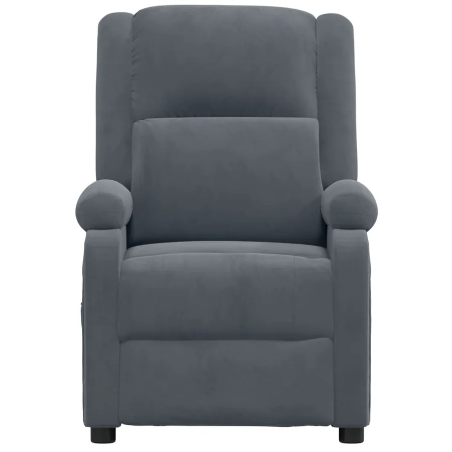 Fauteuil électrique de massage Gris foncé velours - 4