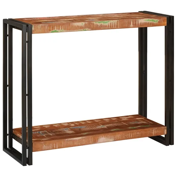 Table console Multicolore 90 x 33 x 75 cm Bois Recyclé Solide