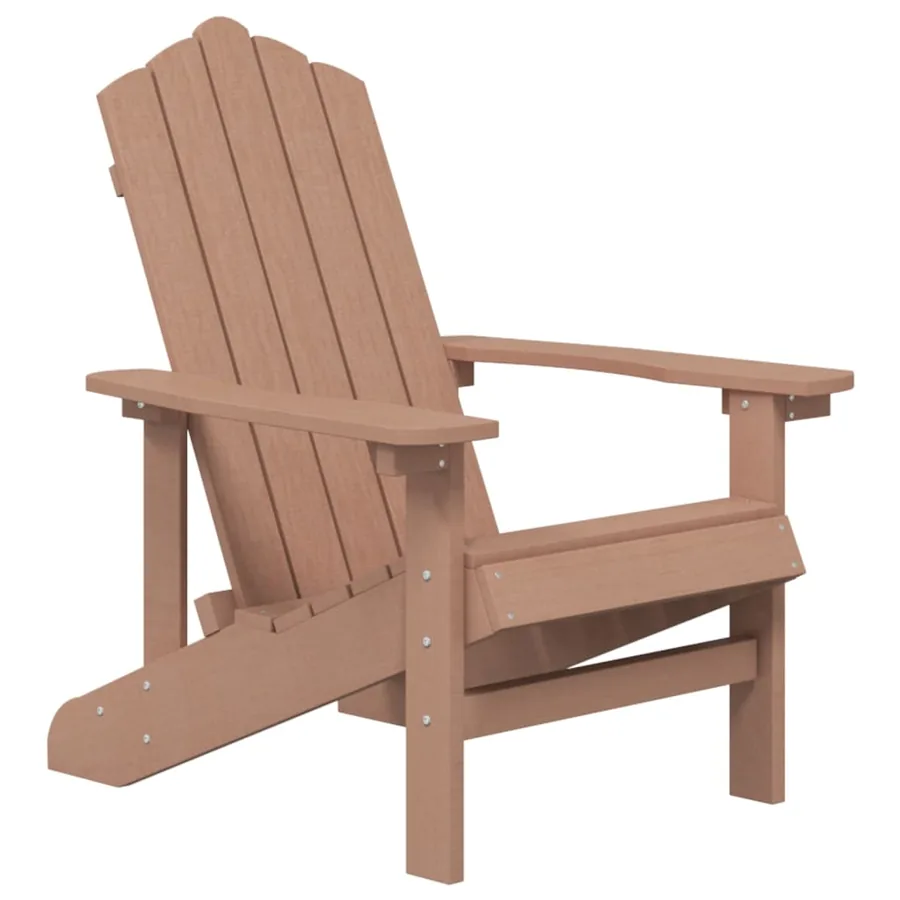 Chaises de jardin Adirondack lot de 2 PEHD Marron - 3