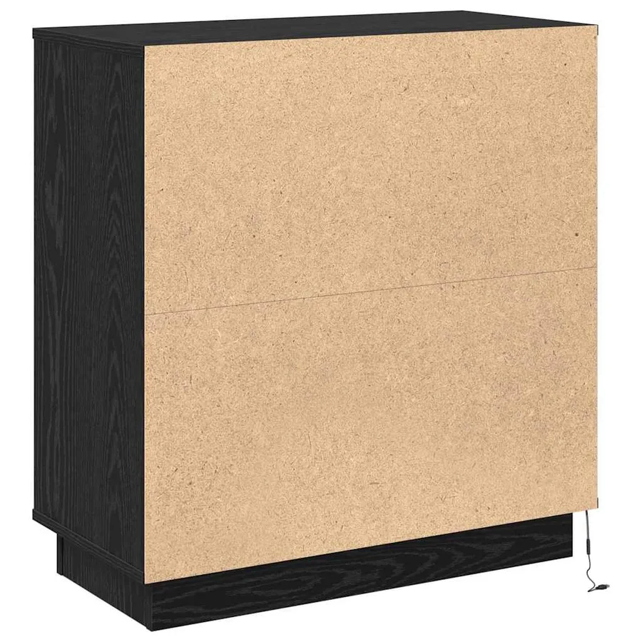 Buffet LED Chêne noir 71 x 34,5 x 75 cm Bois d'ingénierie - 10