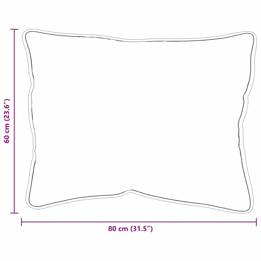 Oreiller 2 pcs Blanc 80 x 60 x 20 cm Coton et polyester - 10