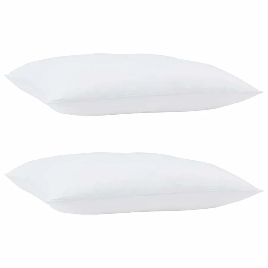 Oreiller 2 pcs Blanc 80 x 60 x 20 cm Coton et polyester - 3