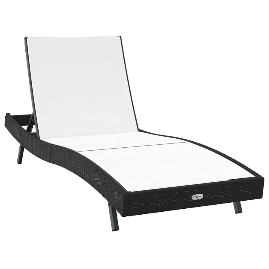 Transat Noir et Blanc 197 x 70 x 82 cm polyrotin - 2