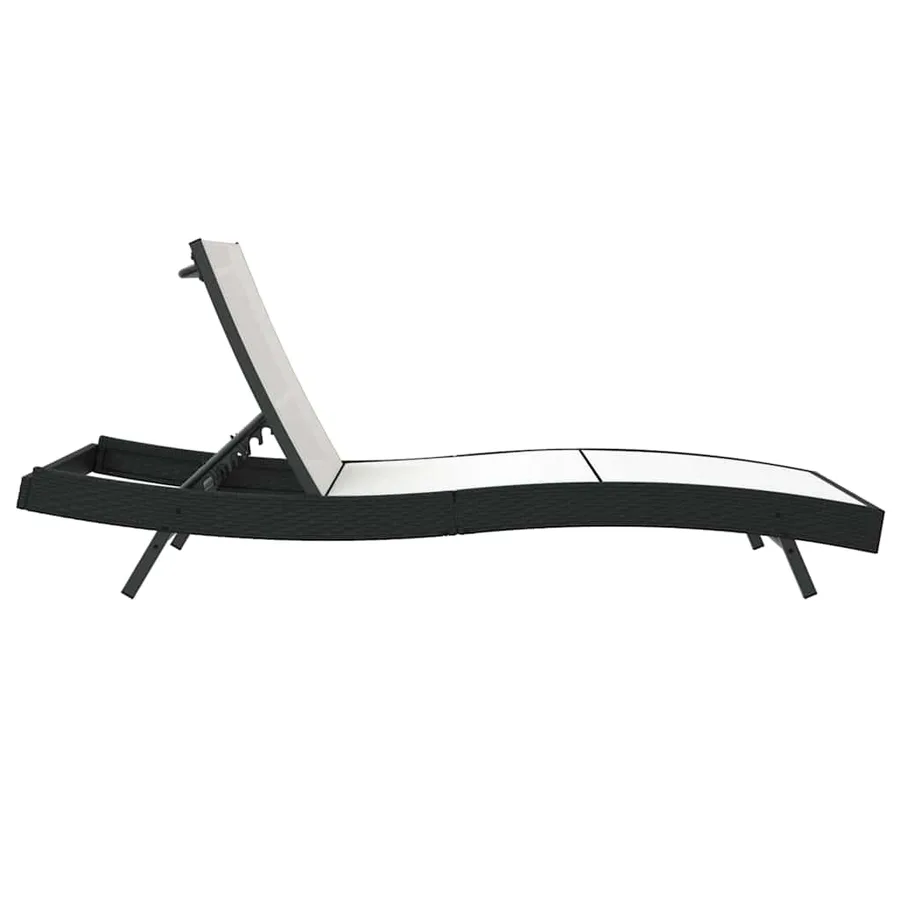Transat Noir et Blanc 197 x 70 x 82 cm polyrotin - 6
