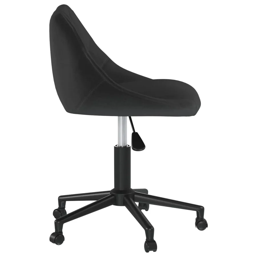 Chaise pivotante de salle à manger Noir Velours - 3