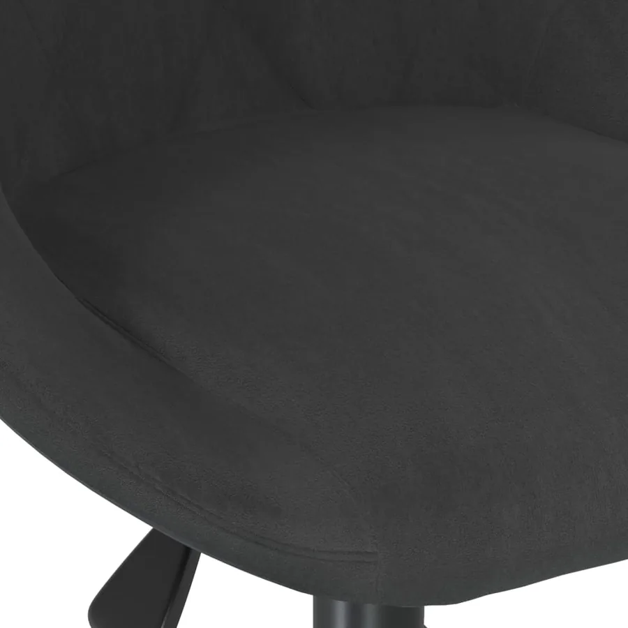 Chaise pivotante de salle à manger Noir Velours - 6