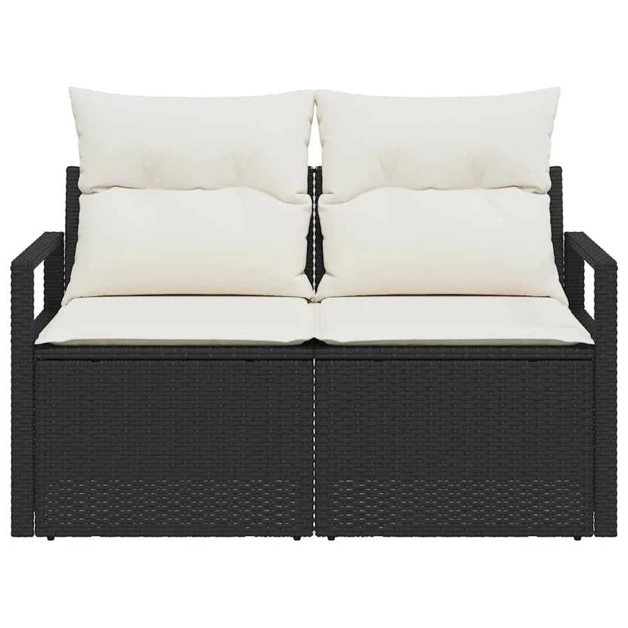 Canapé de jardin avec coussin 120 x 62 x 69 cm polyrotin - 5