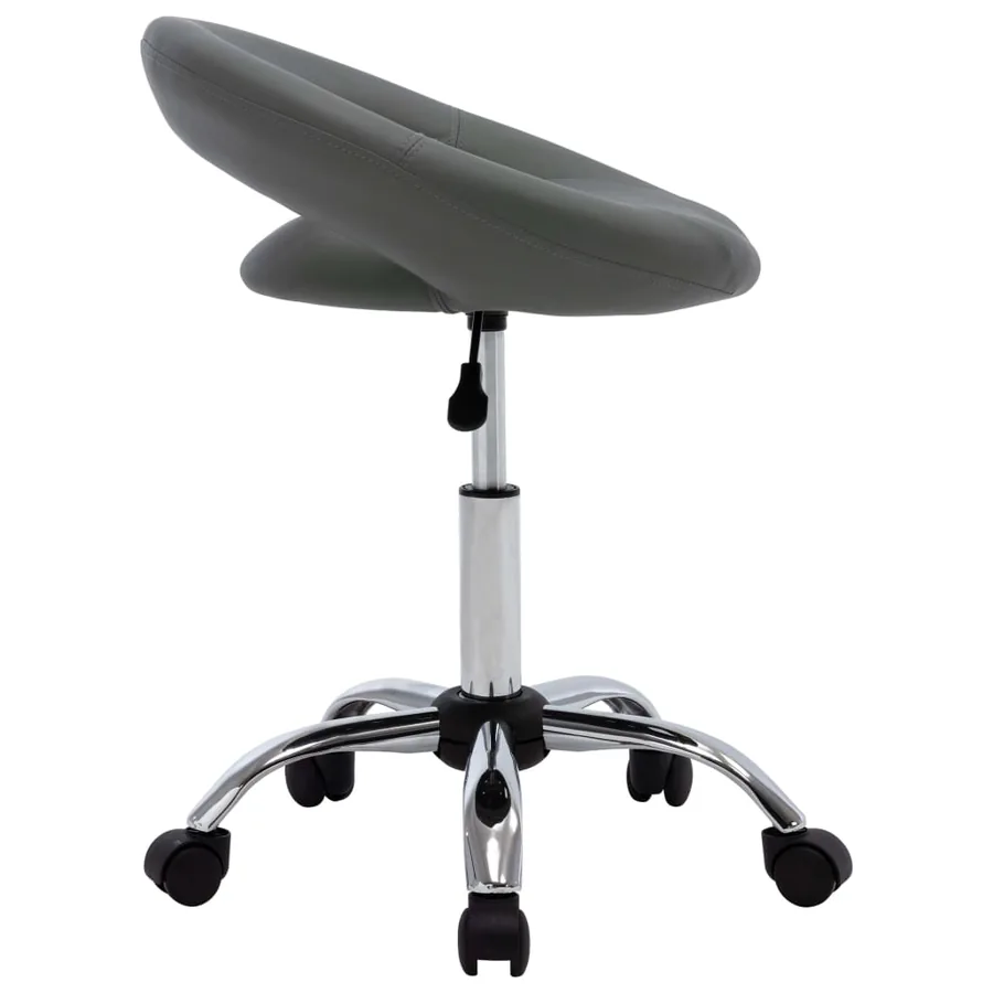 Chaise pivotante de salle à manger Gris Similicuir - 3