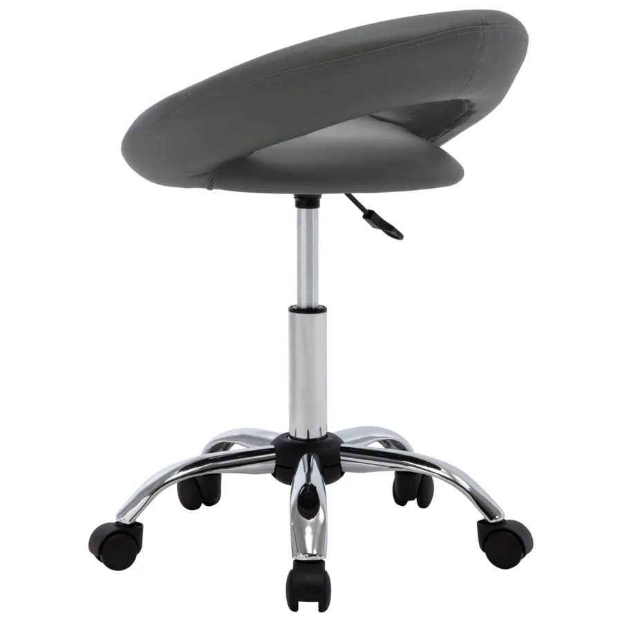 Chaise pivotante de salle à manger Gris Similicuir - 4